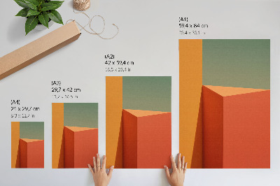 Poster Geometrische Architektur, Farben, Harmonie, Raum