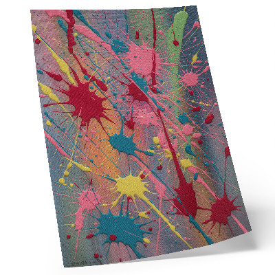 Kunstdruck leinwand Flecken in den Farben Gelb, Rosa und Türkis