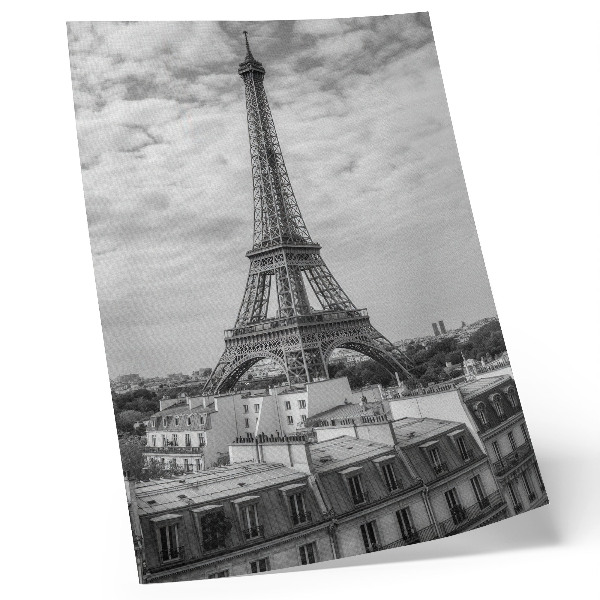 Wandposter Eleganter Eiffelturm, grau, moderne Perspektive