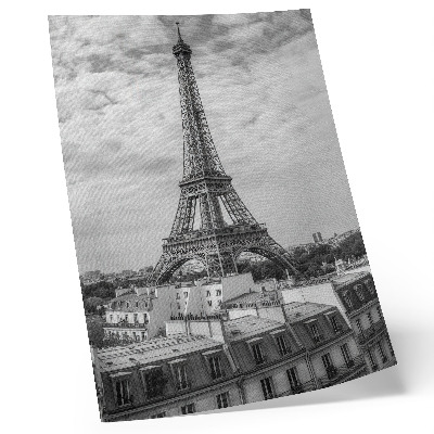Wandposter Eleganter Eiffelturm, grau, moderne Perspektive