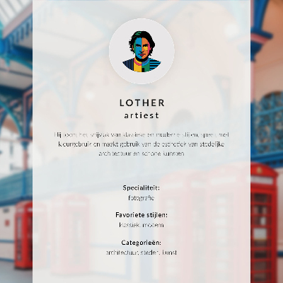 Poster Moderne Stadt am Abend in warmem Licht