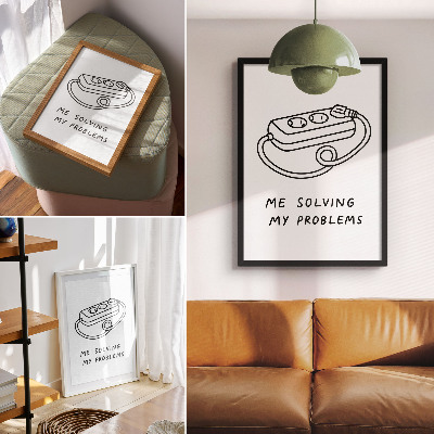 Kunstdruck leinwand Eine minimalistische Illustration mit Humor