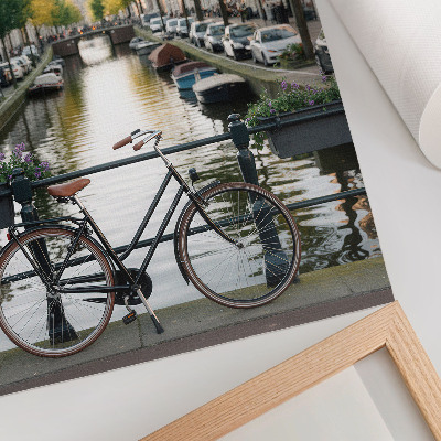 Wandposter Kanal Fahrrad Architektur Geschichte Frieden
