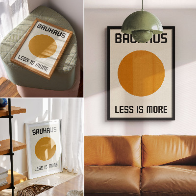 Poster Minimalismus-Kreis, Bauhaus-Creme-Hintergrund