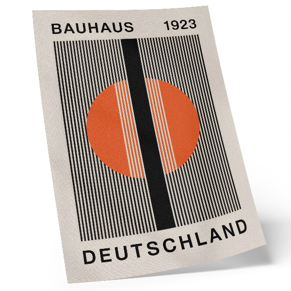 Kunstdruck leinwand Geometrisches Motiv mit Schwarz-Orange-Kontrast