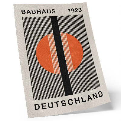 Kunstdruck leinwand Geometrisches Motiv mit Schwarz-Orange-Kontrast