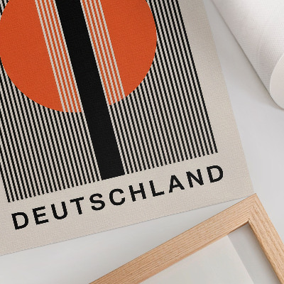 Kunstdruck leinwand Geometrisches Motiv mit Schwarz-Orange-Kontrast