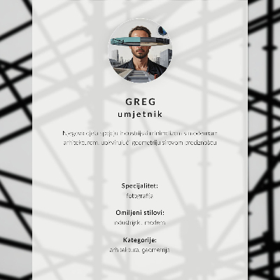 Poster Moderne Treppen, geometrische Eleganz
