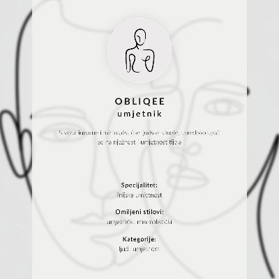 Wandposter Minimalistische Frauenumrisskomposition Eleganz