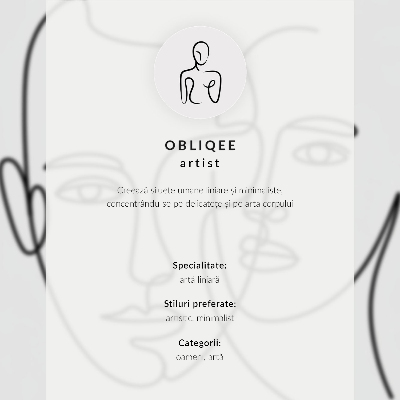 Wandposter Minimalistische Frauenumrisskomposition Eleganz