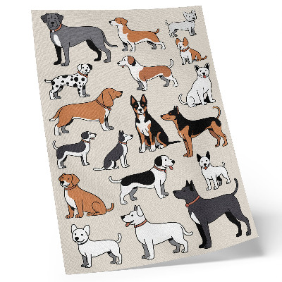 Wandposter Bunte Hunde voller Freude und Vielfalt
