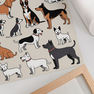 Wandposter Bunte Hunde voller Freude und Vielfalt