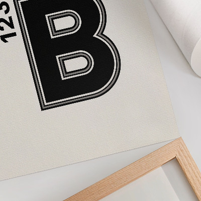 Wandposter Geometrischer Buchstabe mit bunten Tropfen