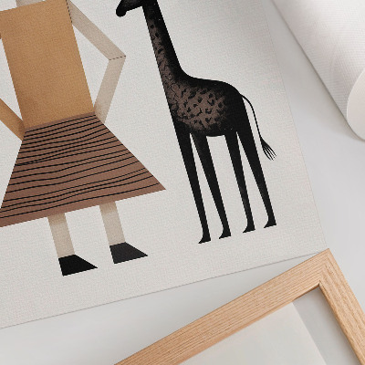 Wandposter Geometrische Figur mit Giraffen-Schlichtheit und -Stil
