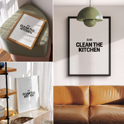 Poster Minimalistische Inschrift, kontrastierendes Motiv