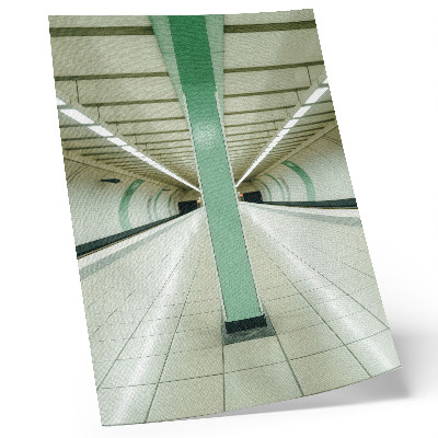 Kunstdruck leinwand Symmetrische grüne Raumtunnelstruktur