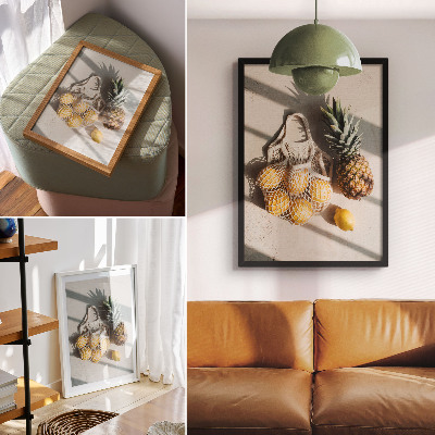 Kunstdruck leinwand Naturprodukte auf hellem Hintergrund