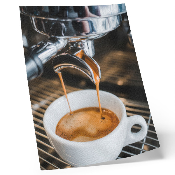 Poster Ausdrucksstarkes Getränk, moderne weiße Tasse