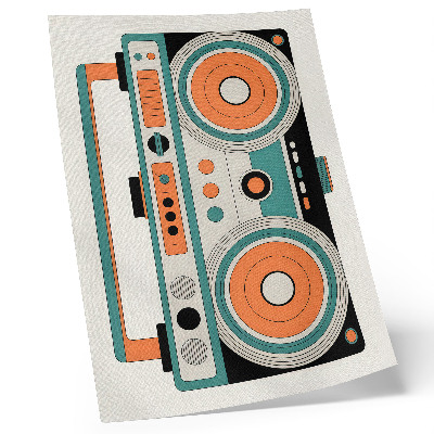 Kunstdruck leinwand Retro-Stil mit ausdrucksstarken Formen und Kontrasten