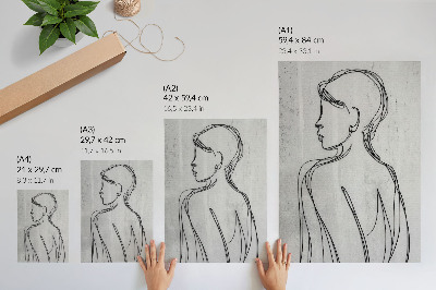Wandposter Linienführung, Modernität, Ruhe, Grautöne, Eleganz