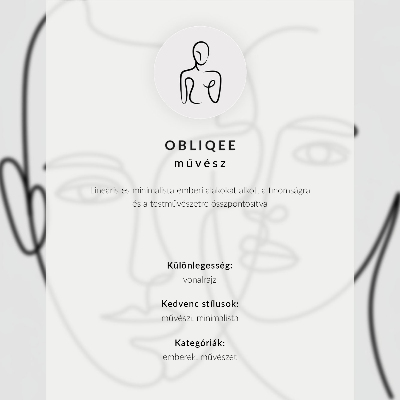 Poster Minimalistische Gesichtskontur, moderne Skizze