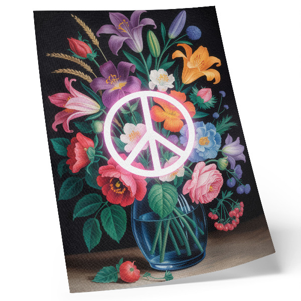 Poster Ein bunter Blumenstrauß, ein Symbol des Friedens