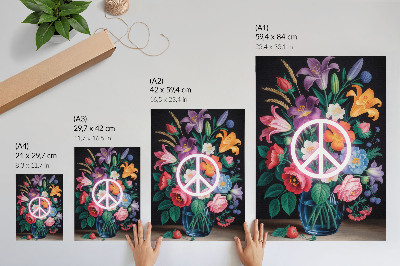 Poster Ein bunter Blumenstrauß, ein Symbol des Friedens