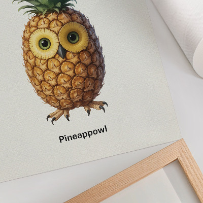 Kunstdruck leinwand Eine fantasievolle Kombination aus Ananas und Eule