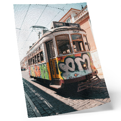 Wandposter Straßenbahn-Graffiti, urbane Straßenarchitektur