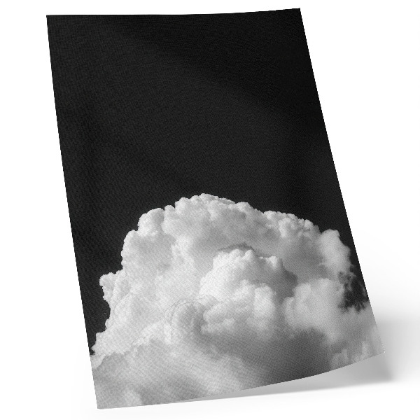 Poster Wolken auf schwarzem Hintergrund ohne unnötige Details