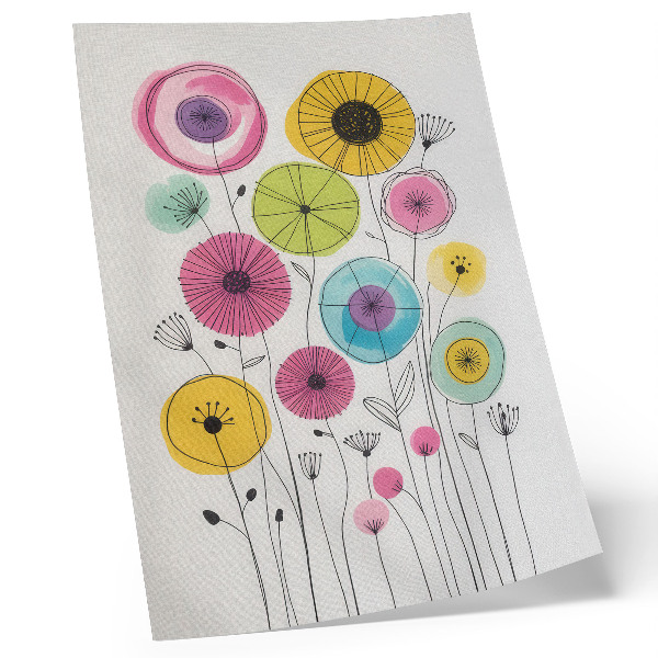 Poster Bunte Blumen im modernen Stil – Freude