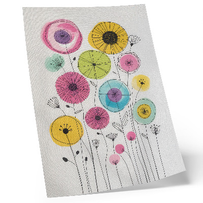 Poster Bunte Blumen im modernen Stil – Freude