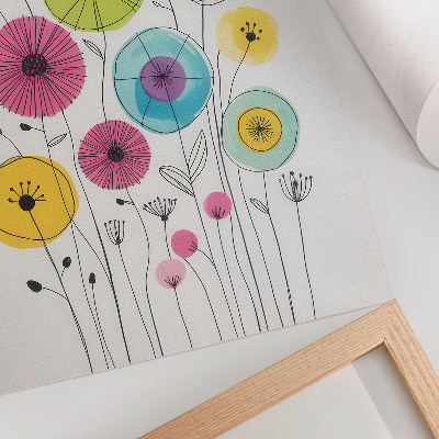Poster Bunte Blumen im modernen Stil – Freude