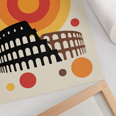 Kunstdruck leinwand Künstlerische Retro-Kreise des Kolosseums