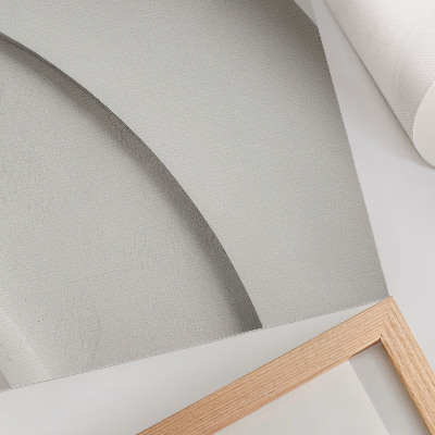 Wandposter Eine minimalistische Komposition mit weißen Kurven