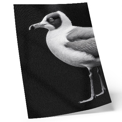 Wandposter Minimalistischer Stil kontrastiert Schwarz und Weiß Vogel
