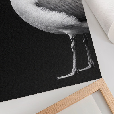 Wandposter Minimalistischer Stil kontrastiert Schwarz und Weiß Vogel