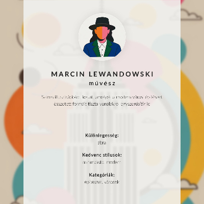 Wandposter Orangefarbene Sonne, moderne Wolkenkratzer, geometrische Formen