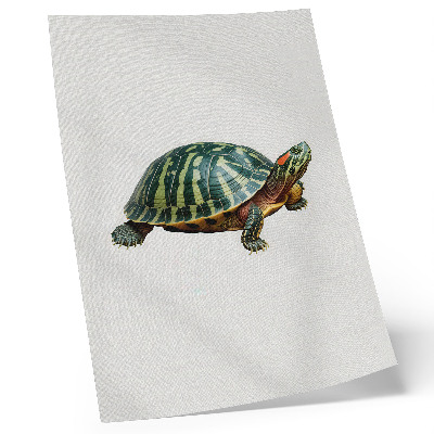 Kunstdruck leinwand Grüne Schildkröte mit Naturharmonie-Details