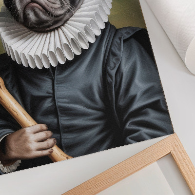 Poster Abbildung eines Hundes in einem Renaissance-Kostüm