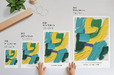 Wandposter Energetische Farben, dynamische Abstraktion