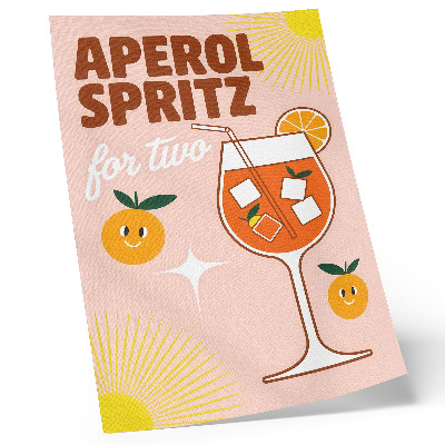 Kunstdruck leinwand Orange-gelbe lächelnde Fruchtschrift