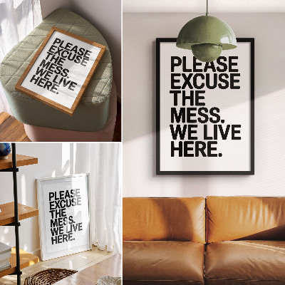 Kunstdruck leinwand Humorvoller Text, minimalistischer Stil, Kontrast