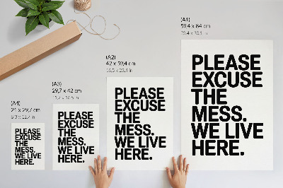 Kunstdruck leinwand Humorvoller Text, minimalistischer Stil, Kontrast
