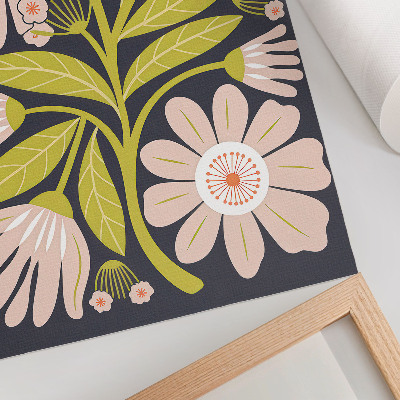 Wandposter Retro-Blumenmotive ohne den Aufwand