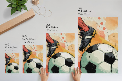 Poster Sportlicher Akzent, schöne Farben, dynamische Komposition