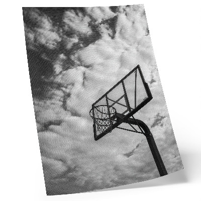 Poster Kontrastreicher Himmel, Wolken, Korb, Stadtleben
