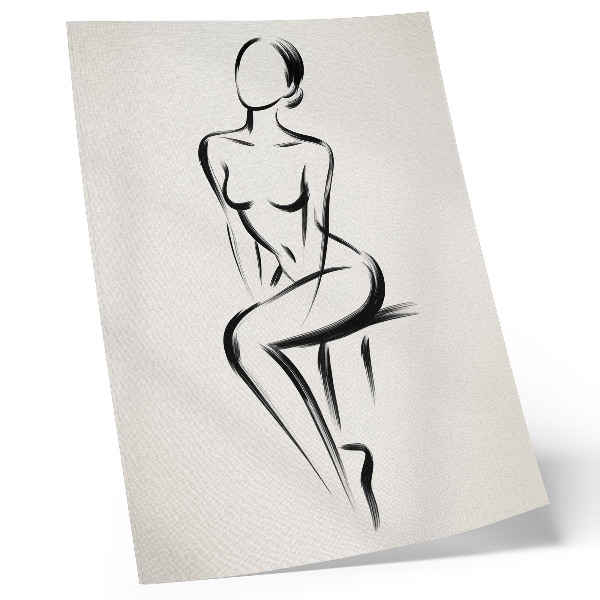 Kunstdruck leinwand Minimalistische Silhouette im Kontrast zu Schwarz und Weiß