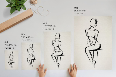 Kunstdruck leinwand Minimalistische Silhouette im Kontrast zu Schwarz und Weiß