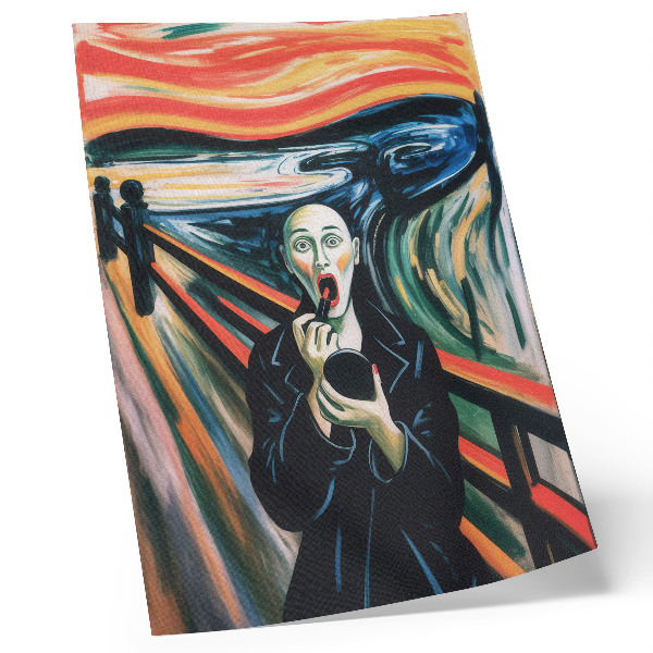 Kunstdruck leinwand Ausdrucksstarke Figur, leuchtende Farben, dynamische Linien
